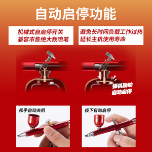 Portable Airbrush <b>Paint</b> Pump With Adjustable Speed <b>Settings</b> For Artwork And Model Painting Gravity Feed Battery Powered - Product Image 3
