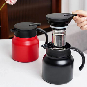 <span class=keywords><strong>Théière</strong></span> <span class=keywords><strong>isotherme</strong></span> grande capacité en acier inoxydable <span class=keywords><strong>avec</strong></span> <span class=keywords><strong>filtre</strong></span> de séparation pour thé infusé - Product Image 1