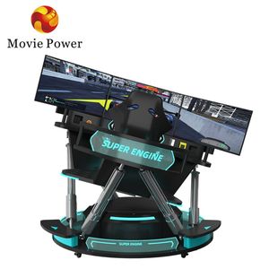 Công viên giải trí đua xe mô phỏng 6-dof lái xe 3 màn hình trò chơi điện tử mô phỏng lái xe - Product Image 6