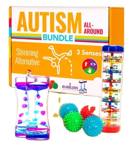 Jeu de Construction de pâte à modeler pour autisme, jeux d'apprentissage, minuterie liquide, pack pour enfants autistes