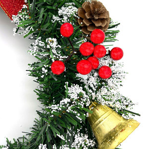 Handmade Eco-Friendly Red Fruit Wreath with Simulated Bow for Hotel & Mall <b>Christmas</b> & Holiday <b>Tree</b> Decorations - Product Image 6