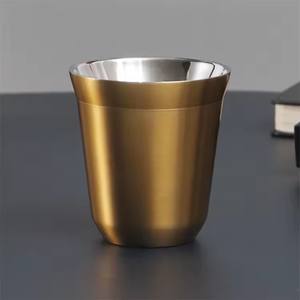Taza <span class=keywords><strong>de</strong></span> Espresso Personalizada <span class=keywords><strong>de</strong></span> 200 ml, Diseño Moderno, Taza <span class=keywords><strong>de</strong></span> Café y Vino <span class=keywords><strong>de</strong></span> Acero Inoxidable <span class=keywords><strong>de</strong></span> Doble Pared con Aislamiento y Tapa <span class=keywords><strong>de</strong></span> Cápsula - Product Image 4