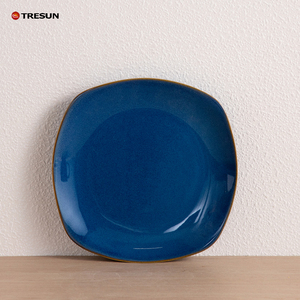 Assiette en grès céramique de luxe réactive émaillée de 10,5 pouces, prix de gros usine Chine, personnalisable OEM pour restaurant - Product Image 2