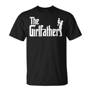 T-shirt The Girlfather noir pour hommes, cadeau de fête des pères pour les papas - Product Image 1