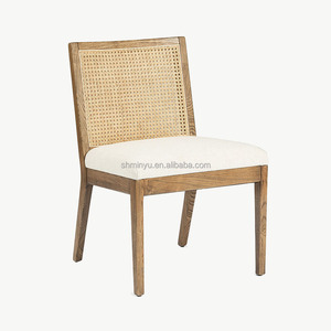 2025 <span class=keywords><strong>Chaise</strong></span> de salle à manger en bois massif Minyu avec dossier <span class=keywords><strong>Design</strong></span> Wabi-Sabi en noyer antique pour la maison et la cuisine - Product Image 1