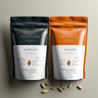 Sachet Doypack Personnalisé Imprimé en Plastique, Aluminium et Mylar avec Fermeture Zip pour Emballage Alimentaire de Pistaches et Noix de Cajou