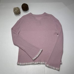 <span class=keywords><strong>Prix</strong></span> compétitif, bonne qualité, <span class=keywords><strong>pull</strong></span> en maille tricotée pour <span class=keywords><strong>femme</strong></span> à manches évasées et <span class=keywords><strong>col</strong></span> en <span class=keywords><strong>V</strong></span> pour l'hiver - Product Image 3