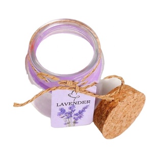 China Wholesale Bulk Canada Customised Unusual Clear Glass Candle Jars With Cork <b>Lids</b> - Product Image 2