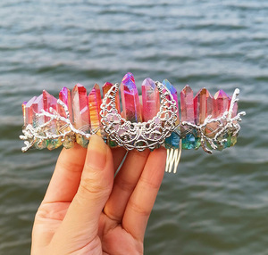 Hand Made Crystal Quartz Hairbands Gemstones Crystal Craft Xmas Stuffs Crystal Healing Stones <b>Gifts</b> - Product Image 2