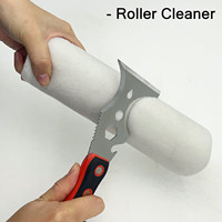 1 pièce Outil de construction multifonction 15-en-1 en acier inoxydable, grattoir à peinture et ouvre-boîte à papier peint avec lame en plastique pour usage domestique