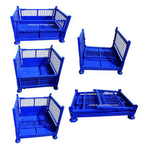 Conteneur en treillis métallique pliable robuste pour le stockage sécurisé des marchandises - Product Image 4