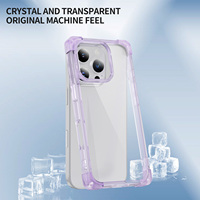 Vente en gros coque transparente PC + TPU pour iPhone 17 16 Plus 15 Pro Max 14 offre en vrac avec sac Opp