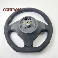 Volant Personnalisé Entièrement en Alcantara et Vraie Fibre de Carbone pour BMW E46 E39 M5 M3