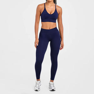 Leggings de Yoga sin Costuras para Mujer, Cintura Alta, Control de Abdomen, Levanta Glúteos, Color Sólido, Pantalones Ajustados de Fitness para Correr y Deportes - Product Image 2