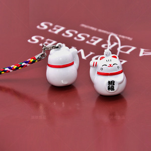 Kupfer glückliche Katze Anhänger <span class=keywords><strong>Cartoon</strong></span> <span class=keywords><strong>Jingle</strong></span> Glocken Glück Katze Ornament Anhänger <span class=keywords><strong>Cartoon</strong></span> Glocke - Product Image 6