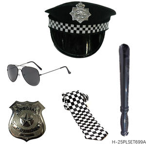ชุดตัวละคร pesenar, ชุดห้าชิ้น<span class=keywords><strong>ตำรวจ</strong></span>, หมวก, <span class=keywords><strong>แว่น</strong></span>ตา, ป้าย, เน็คไท, กระบอง, อุปกรณ์ประกอบฉาก - Product Image 1