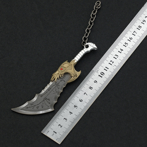 LLavero de Metal de aleación de Zinc, espada de juguete pequeña, <span class=keywords><strong>dios</strong></span> de la guerra, Kratos, hoja Chaos, 13cm, 53g - Product Image 4