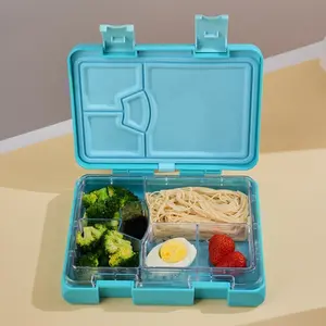 新设计2024便携式安全聚丙烯材料午餐盒可拆卸托盘Tritan便当盒，适用于学校或办公室