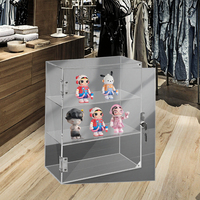 Anpassbare transparente für Plexiglas Spielzeug Aufbewahrung sbox abschließbare moderne Vitrine für POPMART Labubu Doll Collection Factory