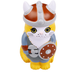Pu <b>Foam</b> Viking Cat Toy Animal Figure Office Decor <b>Craft</b> Gift - Product Image 2