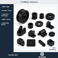 Pièces industrielles usinées sur mesure par CNC, fournisseur OEM, précision 0,005 mm, ISO 9001, rugosité de surface Ra 1,6 µm pour l'usinage du POM Delrin