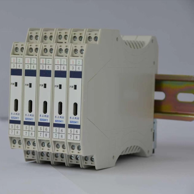 Current Voltage Signal Isolator Grey ABS IP55 Din Rail Mounting Enclosure Industrial Analog Transmitter