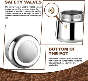 <span class=keywords><strong>Cafetera</strong></span> Moka de Acero Inoxidable de 12 <span class=keywords><strong>Tazas</strong></span>, <span class=keywords><strong>Cafetera</strong></span> Espresso para Estufa, <span class=keywords><strong>Cafetera</strong></span> Percoladora, <span class=keywords><strong>Cafetera</strong></span> Italiana - Product Image 6