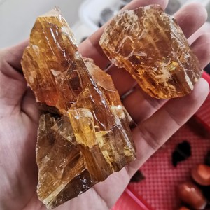 Espécimen de Cristal Natural, Piedra en Bruto, Ámbar, Calcita para Decoración - Product Image 3