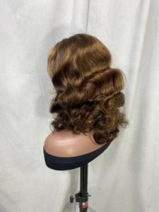 Peluca con malla frontal de cabello humano brasileño al por mayor, peluca de encaje de cabello virgen de onda suelta para mujeres negras, peluca de encaje prearrancado con cabello de bebé - Product Image 5