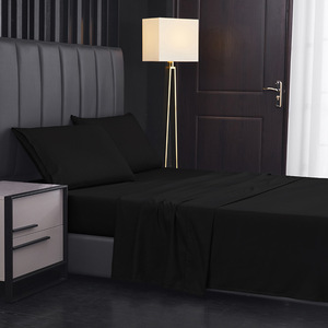 Wholesale Hospital Hotel Home Custom Logo Plain Soft Microfiber Polyester Quick <strong>Dry</strong> US Size Queen Bed <strong>Sheet</strong> Fitted <strong>Sheet</strong> Set - Product Image 5