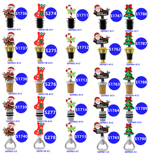 Christmas Wine Stopper Santa Claus Design Aluminum Alloy Bottle For Holiday Party Decorations - Product Image 1