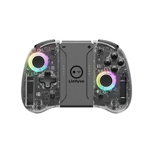 LinYuvo per <span class=keywords><strong>Joy</strong></span>-<span class=keywords><strong>Con</strong></span>, Controller <span class=keywords><strong>con</strong></span> Illuminazione RGB Multicolore Vibrante, Funzioni Macro, Compatibile <span class=keywords><strong>con</strong></span> Controller Sinistro e Destro OLED - Product Image 1