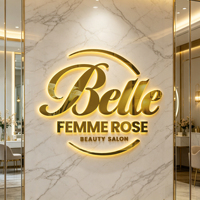 Lettres encastrées LED personnalisées en acier inoxydable doré avec halo lumineux, enseigne commerciale pour logo d'entreprise, fabricant de panneaux muraux pour salons de beauté et réceptions