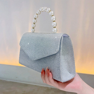 Bolsos de Mujer Plateados al por Mayor, Bolsos de Hombro de Lujo Ligero para Mujer, Bolsos para Guardar Cosméticos, Bolsos para Vestidos de Noche y de Boda - Product Image 2