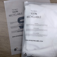 Bolsas Personalizadas con Cierre y Acabado Mate, Impresión en Negro - Empaque de Poliéster Mate para Ropa Deportiva y Prendas de Vestir