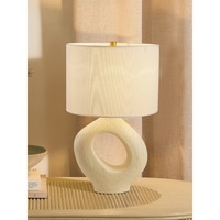 Lampe de table en céramique rétro, abat-jour en tissu vintage classique européen, lumière créative pour chambre à coucher, hôtel, villa, salon