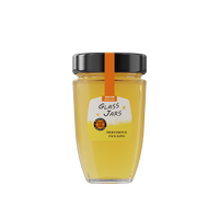 Bocaux de miel en verre, pots de conservation des aliments avec dipper et couvercle