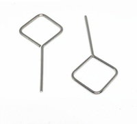 Kuliwei Outil d'éjection de carte SIM universel en acier inoxydable pour téléphone portable, broche d'éjection en forme de diamant
