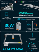 LASER TREE K1 PRO CNC/Imprimante de bureau Machine de gravure laser 30W Machine de découpe 3D en bois argent haute vitesse