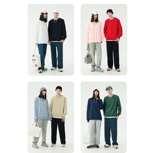 Felpa girocollo stampata in puro cotone da 300g, unisex, vestibilità ampia, primaverile, senza fodera, a maniche lunghe, per pubblicità e commercio estero - Product Image 3