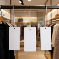 Étiquettes de vêtements en papier multicolores personnalisables, pré-imprimées, sans style, avec espace pour la taille et le prix, étiquettes de prix pour vêtements inscriptibles