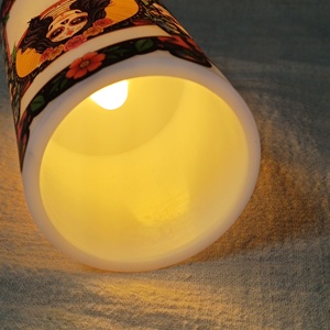 Christian Blessed Virgin Mary Ave Mary Impreso LED Pilar LED Vela Sin llama Parpadeo Religioso Eco Decoración Personalizada Al por mayor - Product Image 4