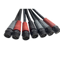 Conector Redondo de Nylon M16 de 4 Pines con Bloqueo de Rosca, Macho y Hembra, Impermeable IP67 para Equipos Eléctricos de Exterior
