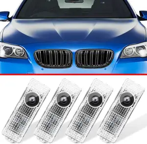 4 Pcs Upgrade Car Door Lights HD Welcome Light Puddle Light Replacement for BMW 1 2 3 4 5 6 7 M GT X1 X3 X4 X5 X6 Series