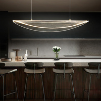 Lustre moderne de luxe à LED pour restaurant, salon, salle à manger, villa - Éclairage intérieur personnalisable pour salle à manger