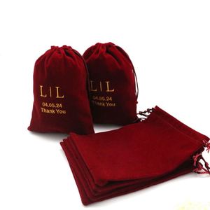 Bolsas de Regalo de Perfume de Terciopelo con Logotipo Bordado Personalizado, Resistentes a Impactos, con Cordón de Encaje Pequeño y Cierre de Cinta - Product Image 6