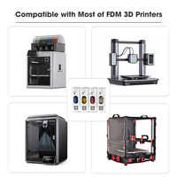 Filament ESUN PLA+ CMYK pour imprimantes 3D, impression rapide, filaments 3D pour lithophane avec 4 bobines, tiges en plastique plus PLA+ 4KG 1.75mm