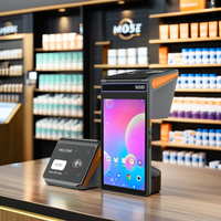 Caisse enregistreuse mobile Android à écran tactile intelligent de 8 pouces, personnalisée, pour paiement, vente au détail, station-service, système POS à vendre