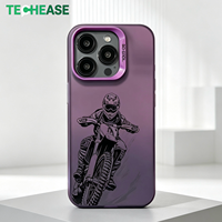 Coque de téléphone personnalisée avec design Imd pour motocross, imprimé pilote de moto tout-terrain, coque rigide mate antichoc pour iPhone 15 16 17 Pro Max