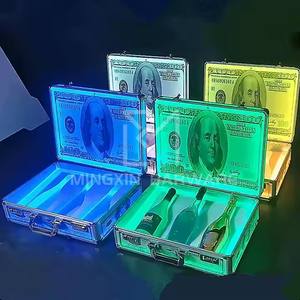 Llamativo almacenamiento de bebidas para servicio de club nocturno, exhibición de champán VIP, vitrina de champán brillante, exhibición de botella Led - Product Image 3